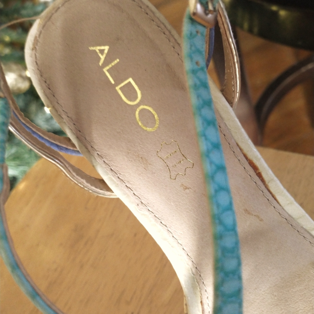 ALDO -Cork Colorful w/ Gems Beautiful Bliss Wedges